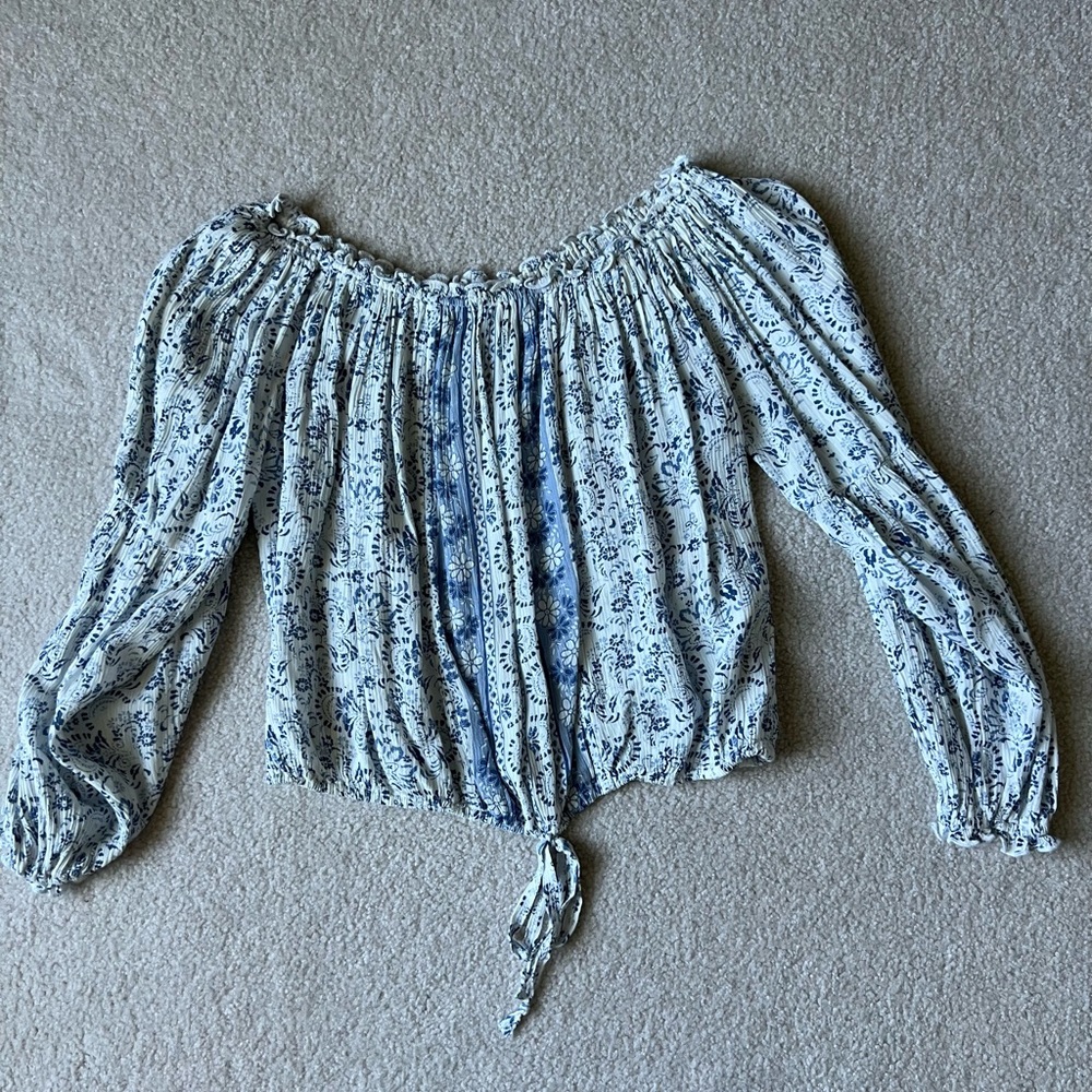 Floral Off the Shoulder Hollister Top